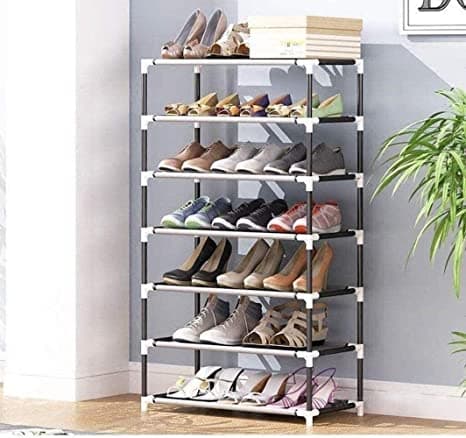 Shoe rack in a room